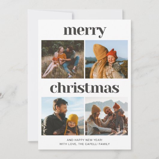 Multi Photo kerst Kaart (Voorkant)