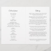 Multi Photo Memorial Sympathy Funeral Programme (Achterkant)