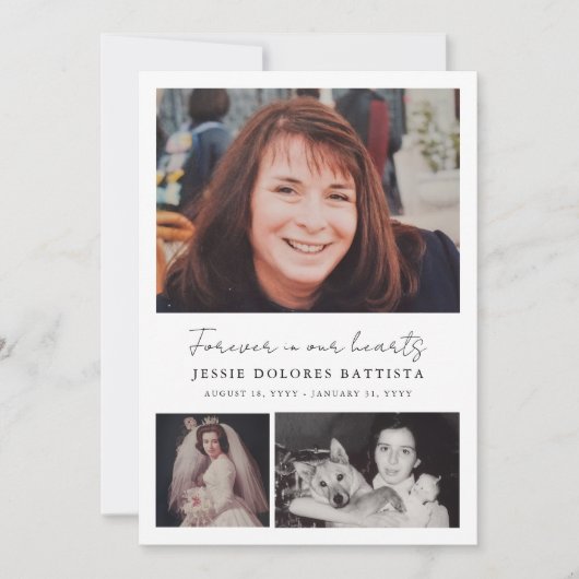 Multi Photo Memorial Sympathy Funeral Programme Kaart (Voorkant)