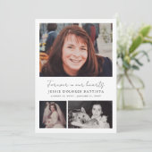 Multi Photo Memorial Sympathy Funeral Programme Kaart (Staand voorkant)