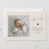 Multi Photo Minimalist Cream Geboorteaankondiging Aankondiging (Achterkant)