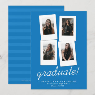 Multi Photo Modern Snapshots Afstuderen Aankondiging