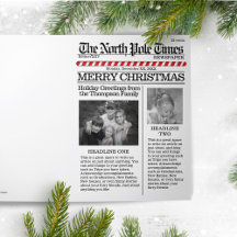 Multi Photo North Pole News Kerstmis Funny