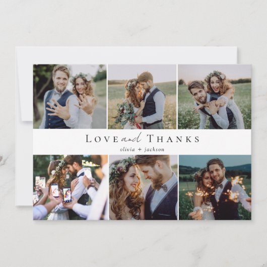 Multi Photo Script Liefde en Bedankt Trouwfoto (Voorkant)