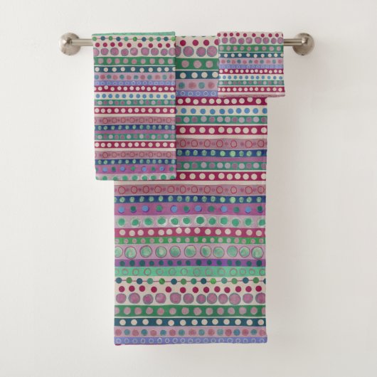 Multi Points et Rayures Pastel Foncé (En situation)