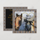 MULTI PURPOSE Country Horse Invitation Kaart (Voorkant / Achterkant)