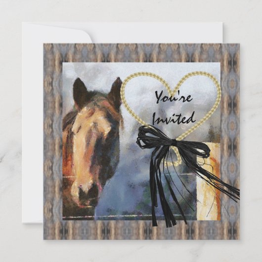 MULTI PURPOSE Country Horse Invitation Kaart (Voorkant)