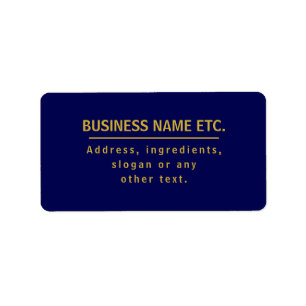Multi-Purpose Navy Blue & Gold Etiket