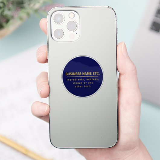 Multi-Purpose Navy Blue & Gold Sticker (Telefoon)