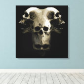Multi-Schedel Fusie Kunst Canvas Afdruk (Insitu (Houten vloer))