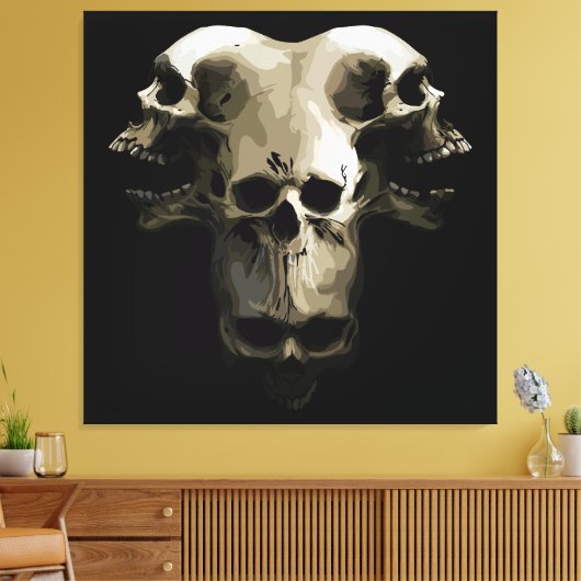 Multi-Schedel Fusie Kunst Canvas Afdruk (Insitu (Woonkamer))
