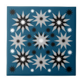 Multi-Shaped Sun Bursts | Ocean Blue | Tegeltje (Voorkant)