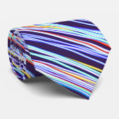 Multi Stripe Fractal Stropdas (Opgerold)