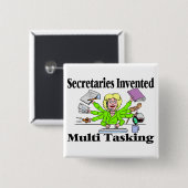Multi Task Secretary Vierkante Button 5,1 Cm (Voorkant /achterkant)