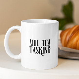 Multi-tea Tasking Typografie Humor Modern Koffiemok
