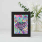 Multi-toned Heart Briefkaart (Staand voorkant)