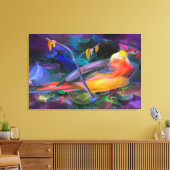 Multi Tri Color Bird Canvas Afdruk (Insitu (Woonkamer))