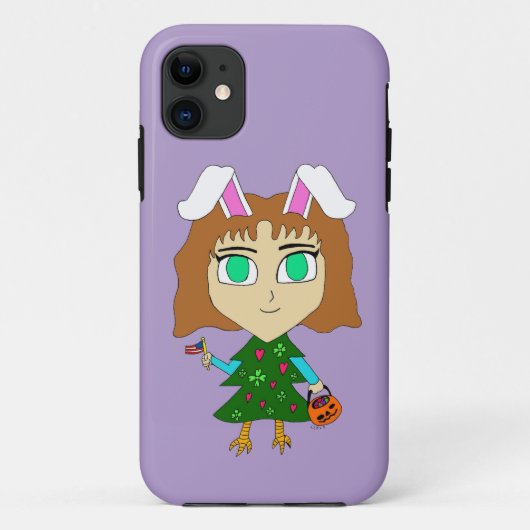 Multi Vakantie Chibi Case-Mate iPhone Case (Achterkant)