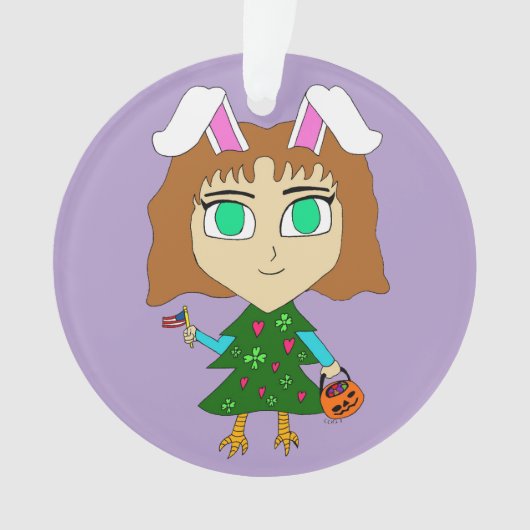 Multi Vakantie Chibi Ornament (voorkant)