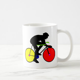 Multicardfiets met meerdere kleuren koffiemok