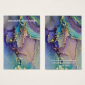 Multicolf Gold Liquid Art-Ketting beeldscherm Visitekaartje (Voorkant /achterkant)