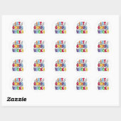 Multicolor 1st grade Rocks Ronde Sticker (Vel)