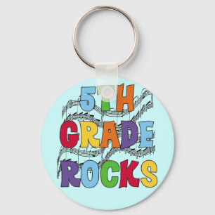 Multicolor 5th Grade Rocks T shirten en cadeaus Sleutelhanger