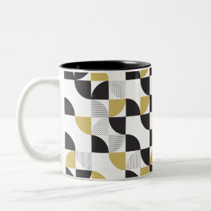 Multicolor Abstract Design Two-Tone Coffee-Mok Tweekleurige Koffiemok