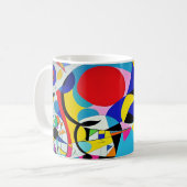 Multicolor Abstract modern kunstontwerp 011 Koffiemok (Voorkant links)