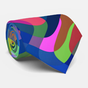 Multicolor Abstract patroon Stropdas