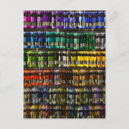 Multicolor Abstract Weave Briefkaart