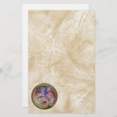 Multicolor Abstracte Bubble Mandala Briefpapier (Voorkant / Achterkant)