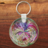 Multicolor Abstracte Bubble Mandala Sleutelhanger (Voorkant)
