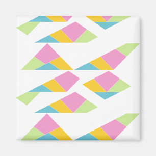 Multicolor abstracte op wit magneet