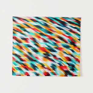 Multicolor Abstracte verf Wandkleed