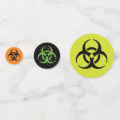 Multicolor Biohazard Symbool Confetti (Achterkanten)