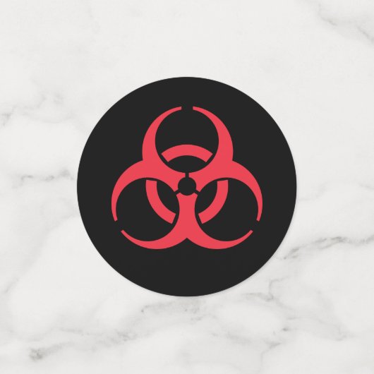Multicolor Biohazard Symbool Confetti (Kleine voorkant)