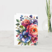 Multicolor bloemen Modern 50ste huwelijksverjaarda (Achterkant)