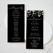 Multicolor Boho Fall Floral Wedding Programme