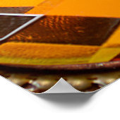 Multicolor broedsels op witte achtergrond poster (Hoek)