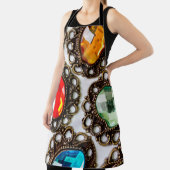 Multicolor  broedsels op witte achtergrond schort (Insitu)