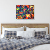 Multicolor Bubble Abstract wandtapcanvas Canvas Afdruk (Insitu (Slaapkamer))
