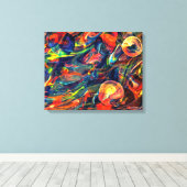 Multicolor Bubble Abstract wandtapcanvas Canvas Afdruk (Insitu (Houten vloer))