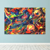 Multicolor Bubble Abstract wandtapcanvas Canvas Afdruk (Insitu (Houten vloer))