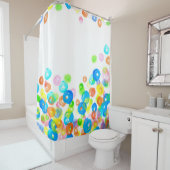 Multicolor Bubbles Design 21 Douchegordijn (In situ)
