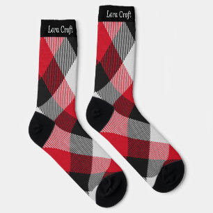 Multicolor Buffalo Plaid Kerst Persoonlijk Sokken