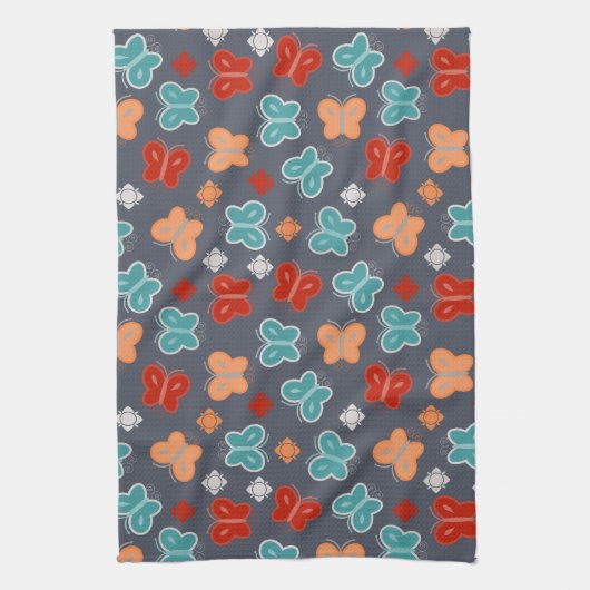 Multicolor Butterfly Theedoek (Verticaal)