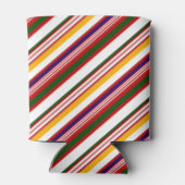 Multicolor Candy Cane Stripes Kerstmis Blikjeskoeler (Achterkant)