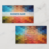 Multicolor Chevron Hexagonal Pattern 3 Visitekaartje (Voorkant / Achterkant)