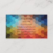 Multicolor Chevron Hexagonal Pattern 3 Visitekaartje (Achterkant)